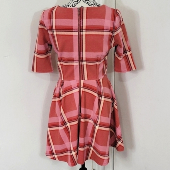 Copper Key Plaid Fit and Flare Dress - Picture 3 of 8